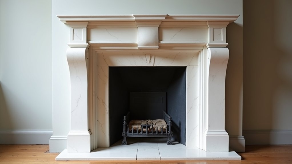 balanced symmetrical Classical Georgian Fireplace design