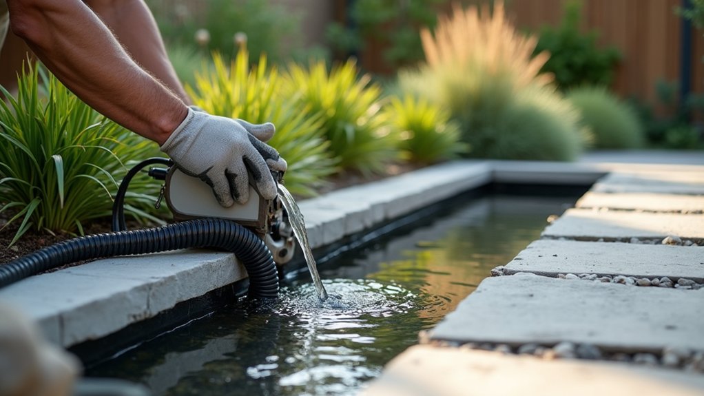 garden water feature installation