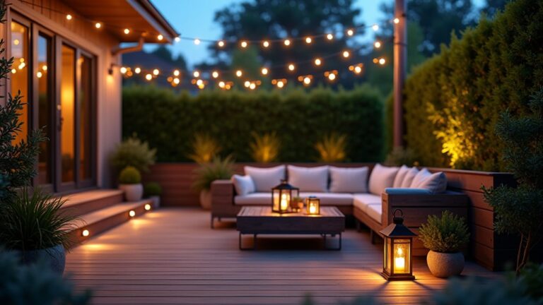 illuminate outdoor living spaces