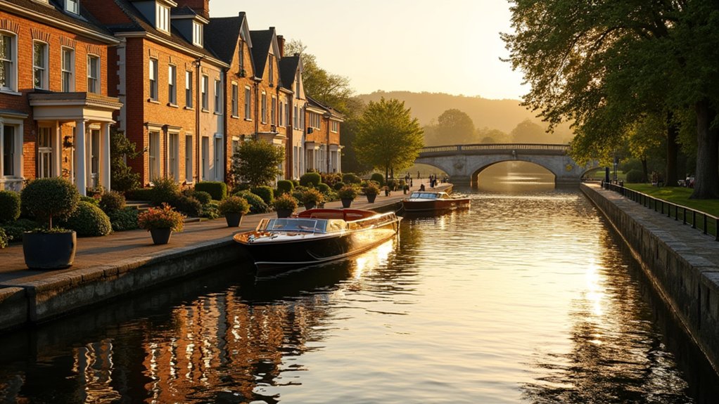 luxury riverside town