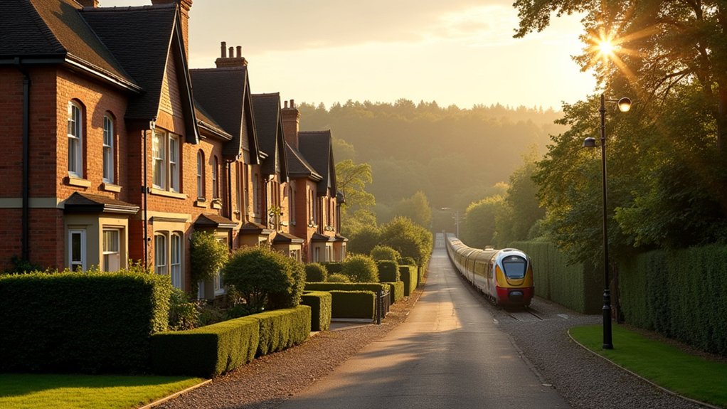 quiet suburban london commute